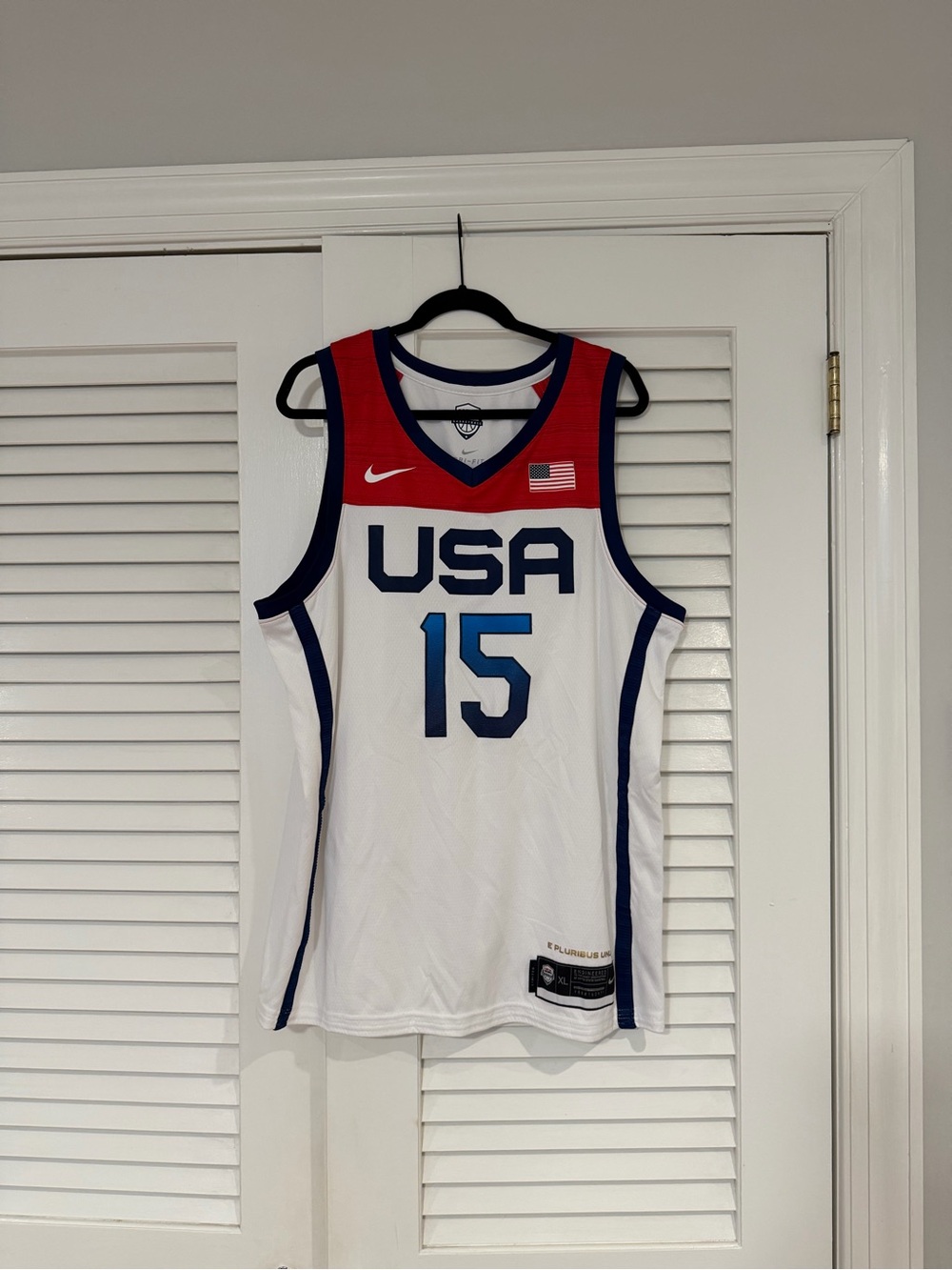 Nike White USA Basketball Jersey #15 Devin Booker